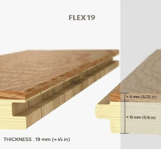 Hardwood - White Oak  5 1/8" Flex 19 Character Raw | Giant Commercial Flooring