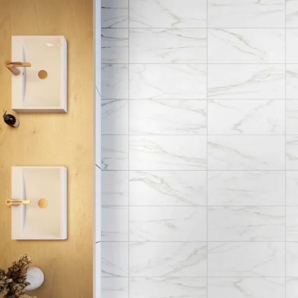 Ceramic - Portofino Porcelain Matt Calacatta 12" x 24" | Giant Commercial Flooring