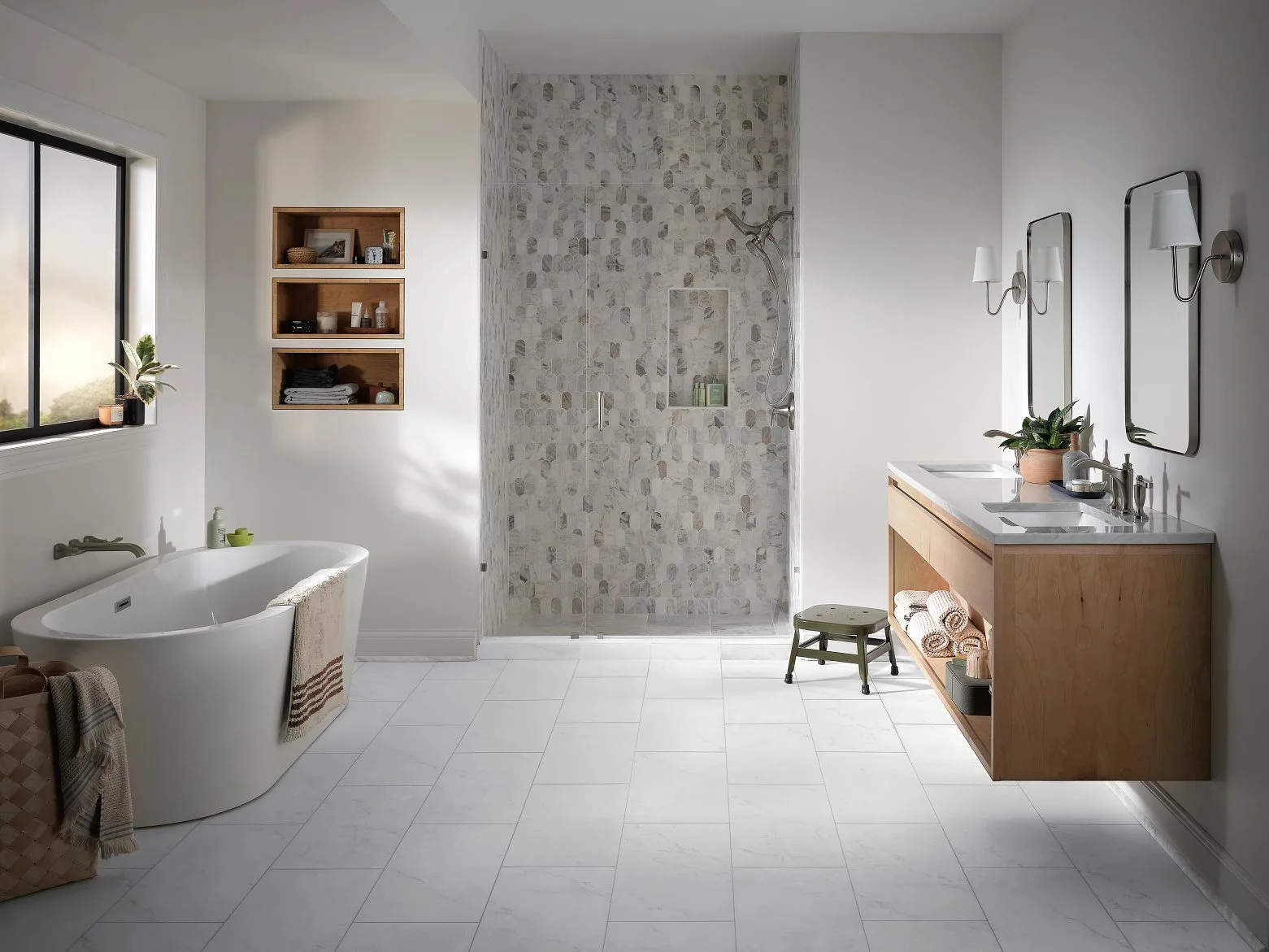 In-stock Specials - VV872 COREtec Tile Bianco Marble | Giant Commercial Flooring