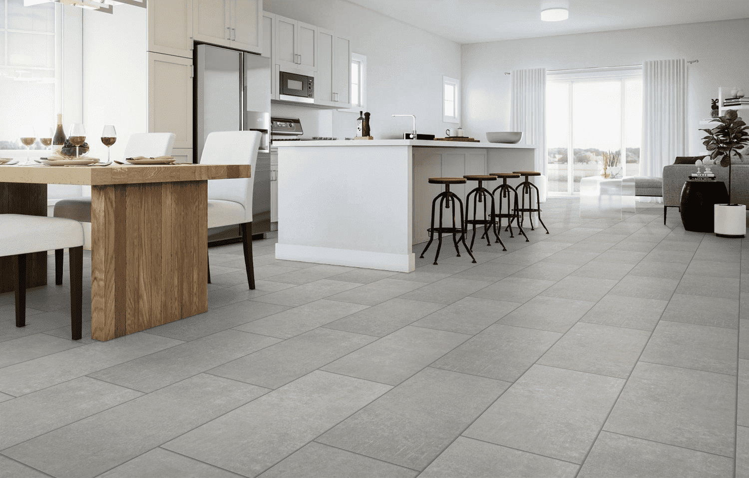 Luxury Vinyl Tile RigidTile Firm Premier Metro Grey Luxury Vinyl Tile 2 Luxury Vinyl Tile - RigidTile Firm Premier Metro Grey | Giant Commercial Flooring