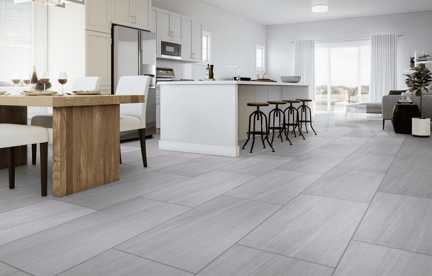 Luxury Vinyl Tile RigidTile Firm Designer Tidal Grey Luxury Vinyl Tile 2 Luxury Vinyl Tile - RigidTile Firm Designer Tidal Grey | Giant Commercial Flooring